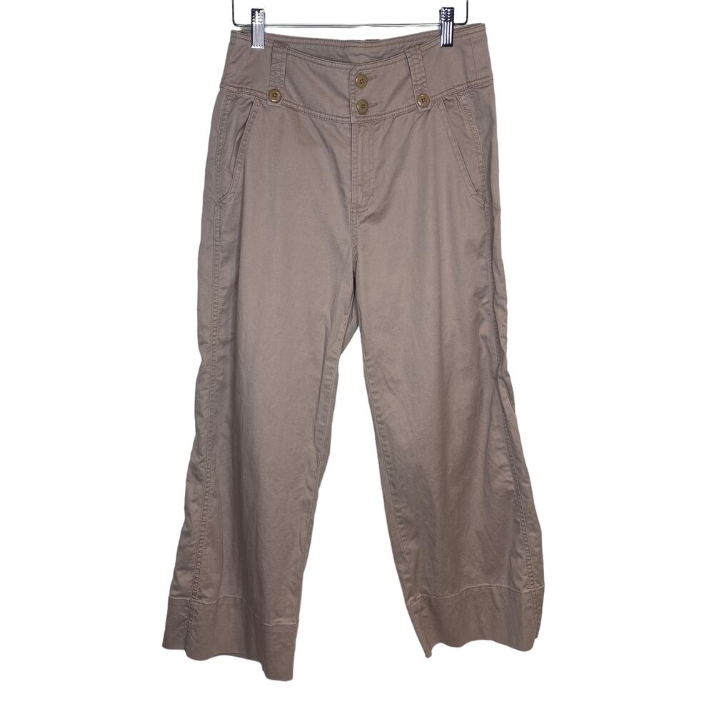 Sundance Womens Size 6 Wide Leg Linen Blend Pants High‎ Rise Pockets Fairycore